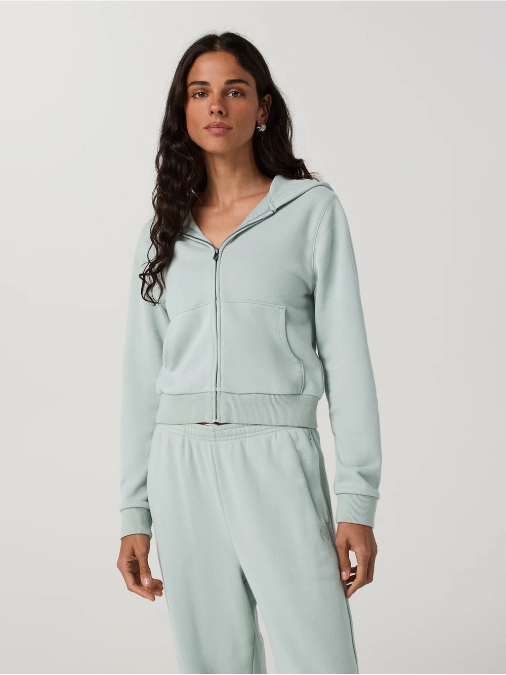 Vuori Sedona Classic Full Zip Hoodie Jacket in Storm Blue Size Medium